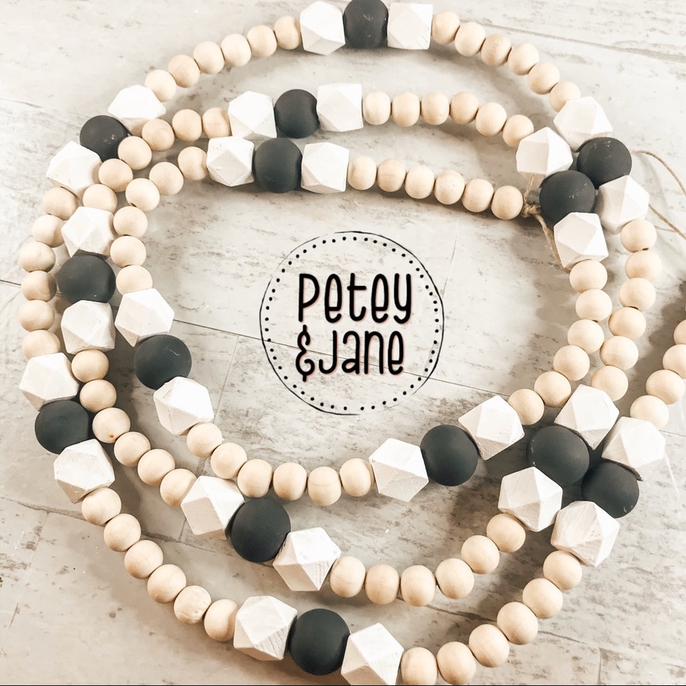 { P E T E Y & J A N E } Wood Bead Garland
